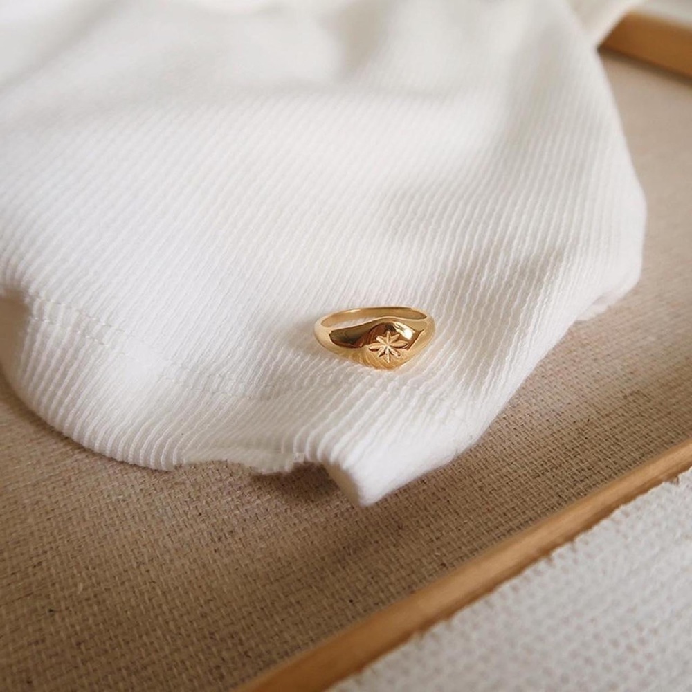 CLOSING SALE! 18K Gold Plated  North Star Ring - Picture 2 of 4